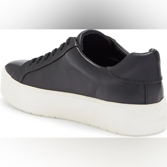 VINCE Benfield Black Leather Platform Lace Up Sneaker (Women) SZ 10 - Picture 4 of 10